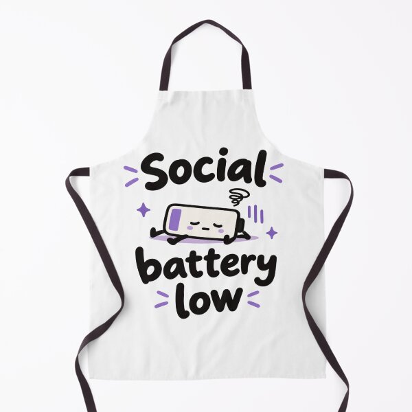 Item preview, Social Battery Low Cute Tired Battery designed and sold by JiG-7.