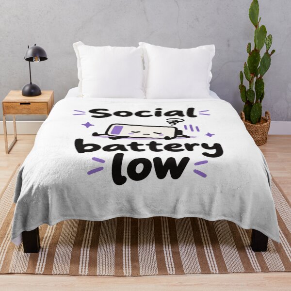 Item preview, Social Battery Low Cute Tired Battery designed and sold by JiG-7.