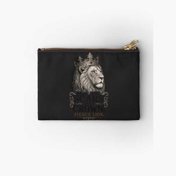 Item preview, Wear Your Scars Like A Crown Fierce Lion Motivational Quote Design designed and sold by Bennie Singh.