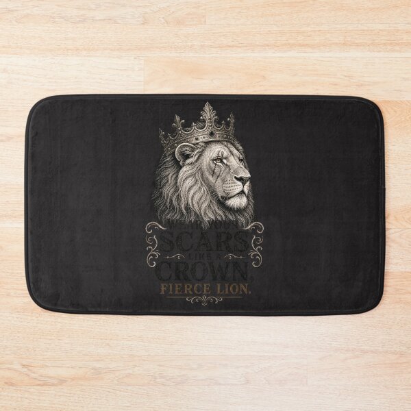 Item preview, Wear Your Scars Like A Crown Fierce Lion Motivational Quote Design designed and sold by Bennie Singh.