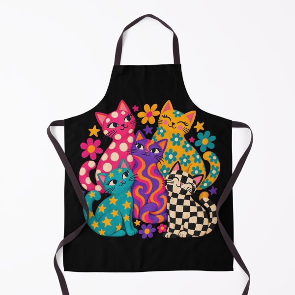 Item preview, Whimsical Colorful Cat Family Patterned Illustration designed and sold by AmiGraph.