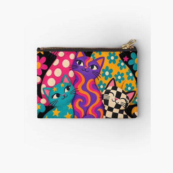 Item preview, Whimsical Colorful Cat Family Patterned Illustration designed and sold by AmiGraph.
