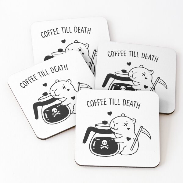 Item preview, Coffee Till Death - Cute Grim Reaper Capybara  designed and sold by Brexmore3.