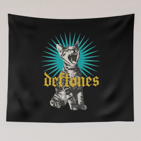 Item preview, Deftoness Yawnings Kittens Teal Sunburst Rock Band designed and sold by EmericHawthorn.