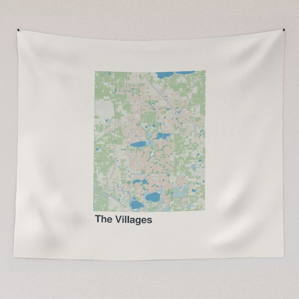 Item preview, The Villages Minimalistic Map Art designed and sold by MapsNerd.