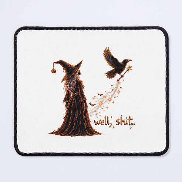 Item preview, Well Shit Funny Witch Crow Magic Wand designed and sold by thefirstbroo.