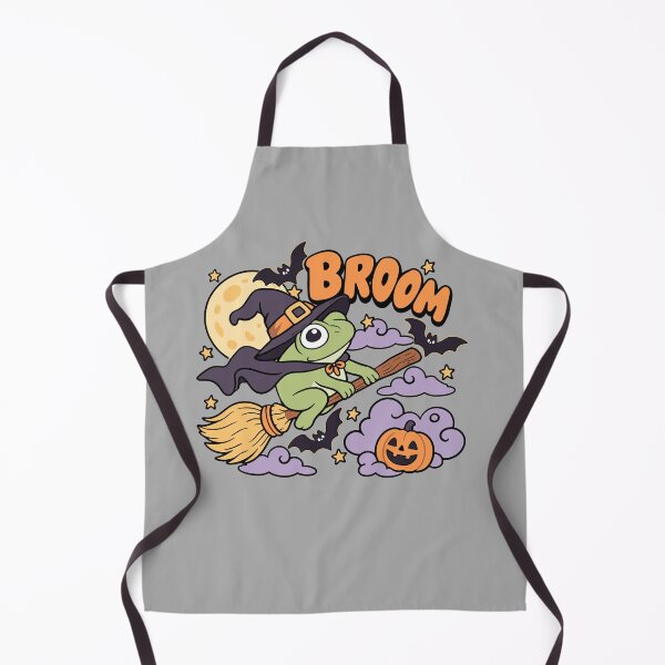 Item preview, Funny Halloween Frog Witch Broomstick Pumpkin Bat Cute Broom designed and sold by ALCOSHIRTS OFFICIAL.
