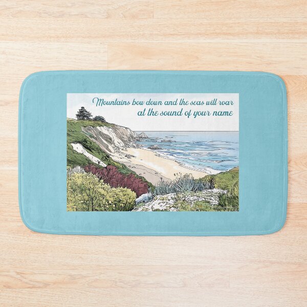 Item preview, Mountains bow down and the seas will roar at the sound of your name Christian seascape Encouraging design Shout to the Lord designed and sold by FTLOG.