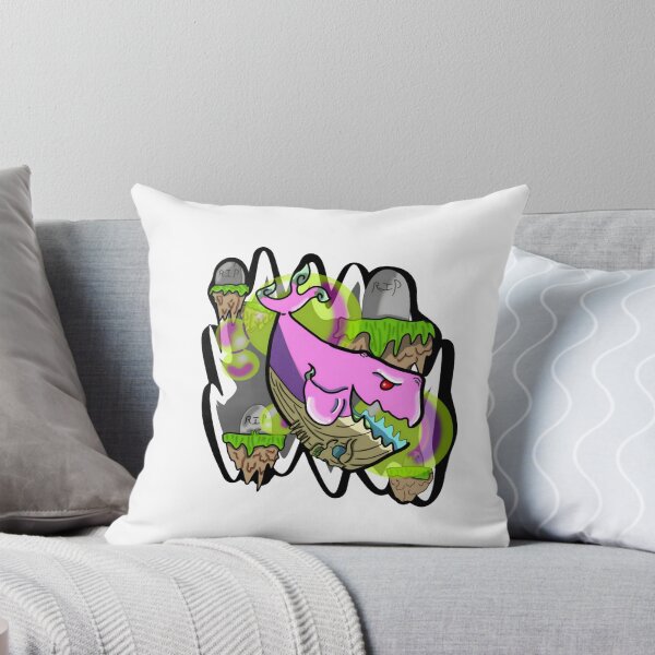 Item preview, Green Ghost Snack Funny Pink Whale Island Art designed and sold by Daxinelilit.
