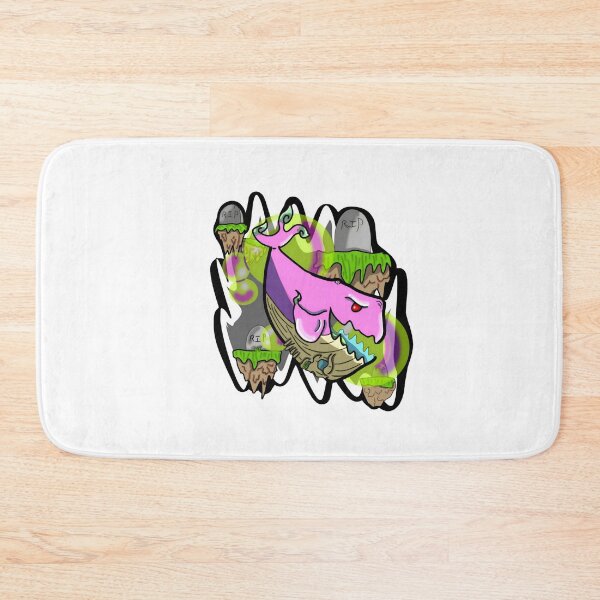 Item preview, Green Ghost Snack Funny Pink Whale Island Art designed and sold by Daxinelilit.