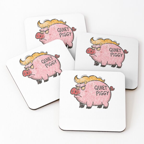 Item preview, Quiet Piggy Funny Satire Cartoon Political Humor Design designed and sold by JapanAnimeSH1.