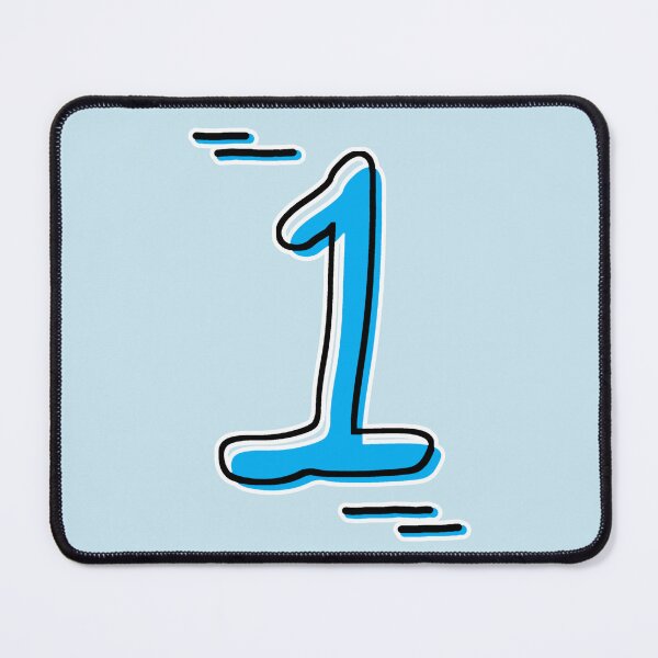 Item preview, Number 1 - Bold Blue Artistic Numeral Design designed and sold by Dyche Studio.