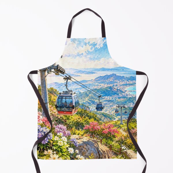 Item preview, Cable Car Coastal Mountain Landscape Painting designed and sold by Mhop2.