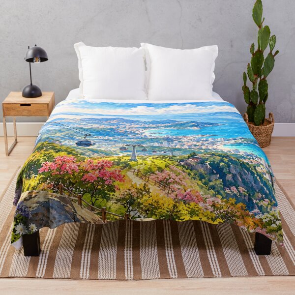 Item preview, Cable Car Coastal Mountain Landscape Painting designed and sold by Mhop2.