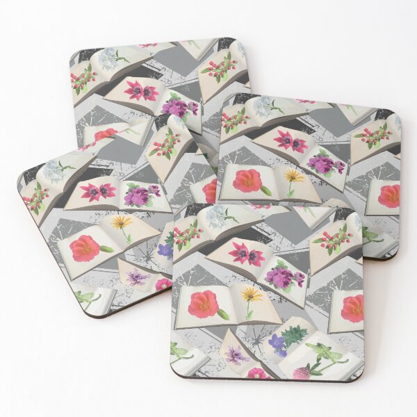 Item preview, Grayscale Background Botanical Books designed and sold by Digitalmyth's Designs.