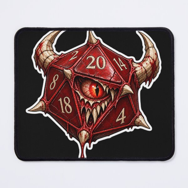 Item preview, Horned Demon Eye D20 designed and sold by PigeonVerse.