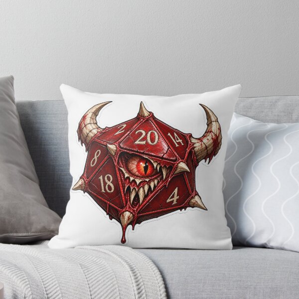 Item preview, Horned Demon Eye D20 designed and sold by PigeonVerse.