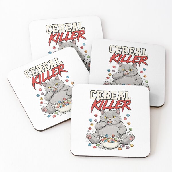 Item preview, British Shorthair Cereal Killer Funny Cat Breakfast designed and sold by Ghostlycats2026.