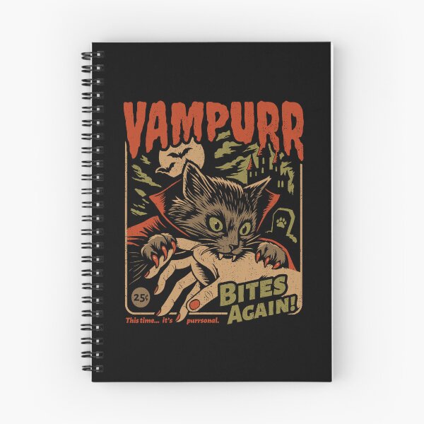 Item preview, Vampurr Bites Again Funny Cat Halloween Retro Horror designed and sold by thefirstbroo.