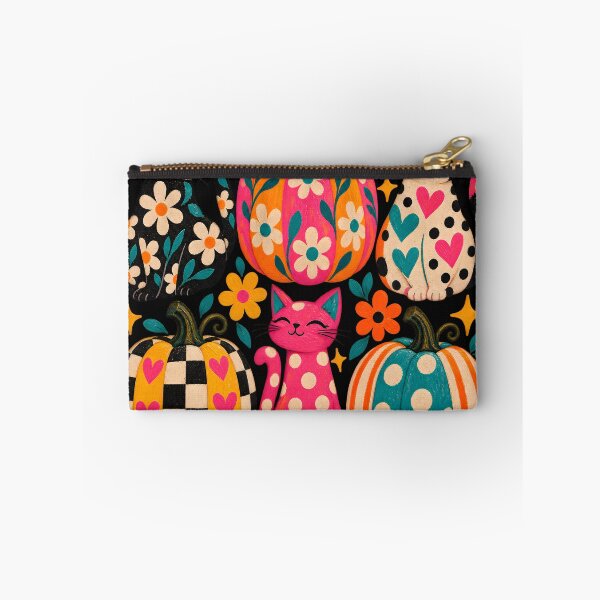 Item preview, Colorful Cats and Patterned Pumpkins Autumn Illustration designed and sold by AmiGraph.