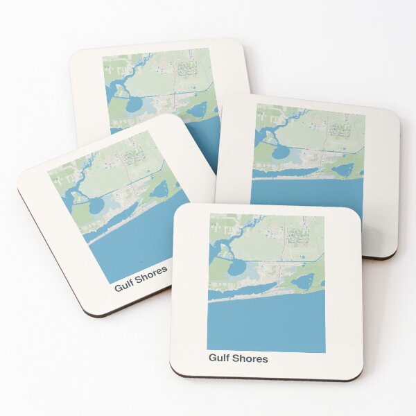 Item preview, Gulf Shores Minimalistic Map Art designed and sold by MapsNerd.