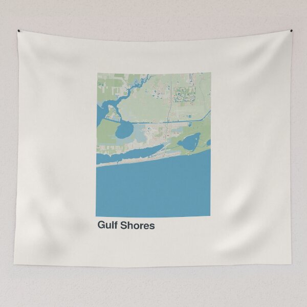 Item preview, Gulf Shores Minimalistic Map Art designed and sold by MapsNerd.