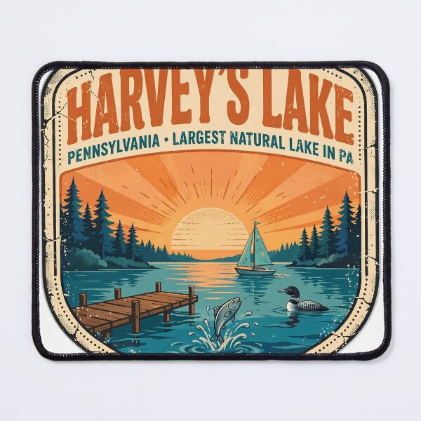 Item preview, Harveys Lake PA Shirt - Pennsylvania Largest Natural Lake Souvenir Tee designed and sold by FitEnvy.