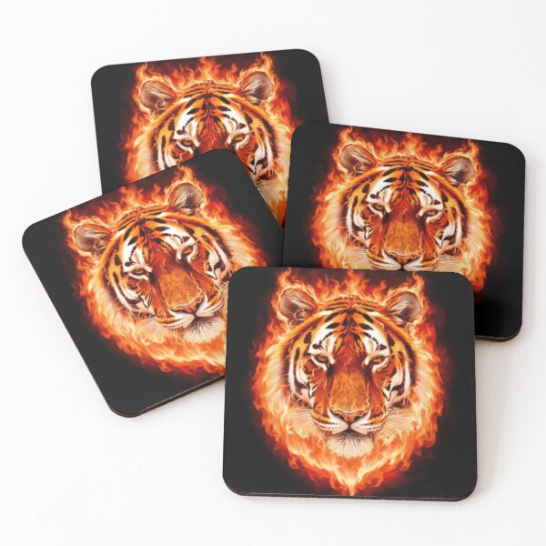 Item preview, Animal Tiger in Flames designed and sold by IZZO CREATIVE STUDIO.