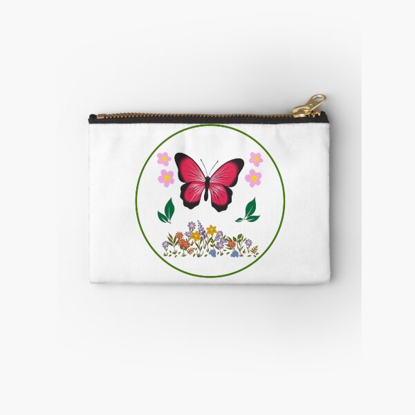 Item preview, Pink Butterfly Floral Botanical Circle designed and sold by Marathidesigns.