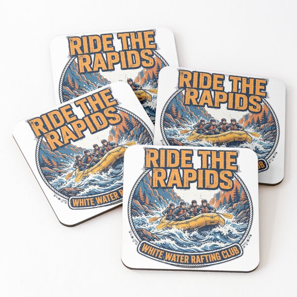 Item preview, White Water Rafting Shirt - Ride the Rapids Rafting Club Tee designed and sold by FitEnvy.