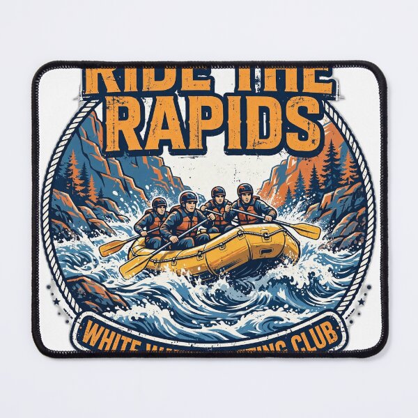 Item preview, White Water Rafting Shirt - Ride the Rapids Rafting Club Tee designed and sold by FitEnvy.