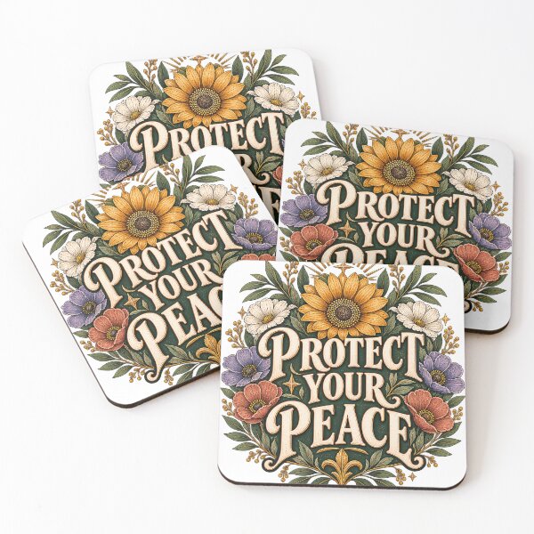 Item preview, Protect Your Peace Floral Botanical Vintage Quote designed and sold by Pixel & Ponder.