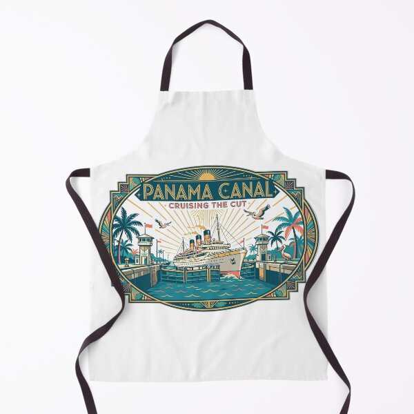 Item preview, Panama Canal Shirt - Vintage Travel Poster Cruising the Cut Tee designed and sold by FitEnvy.