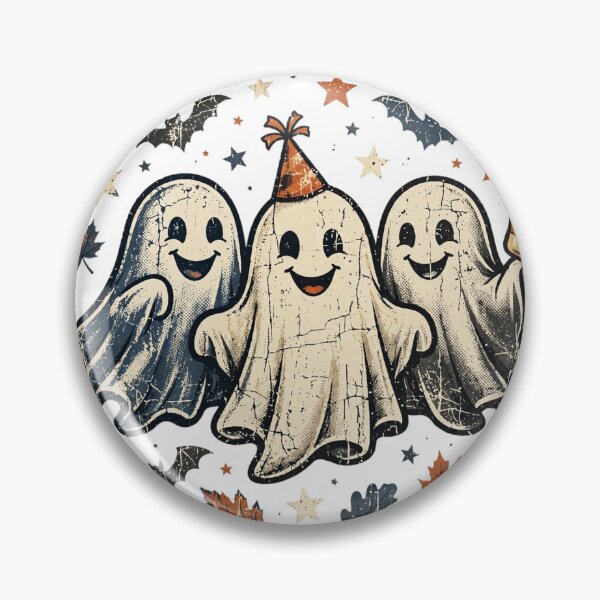 Item preview, Retro Ghost Trio Cute Vintage Halloween T-Shirt designed and sold by Worn and Witty.