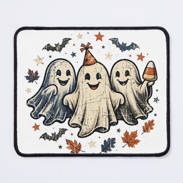Item preview, Retro Ghost Trio Cute Vintage Halloween T-Shirt designed and sold by Worn and Witty.