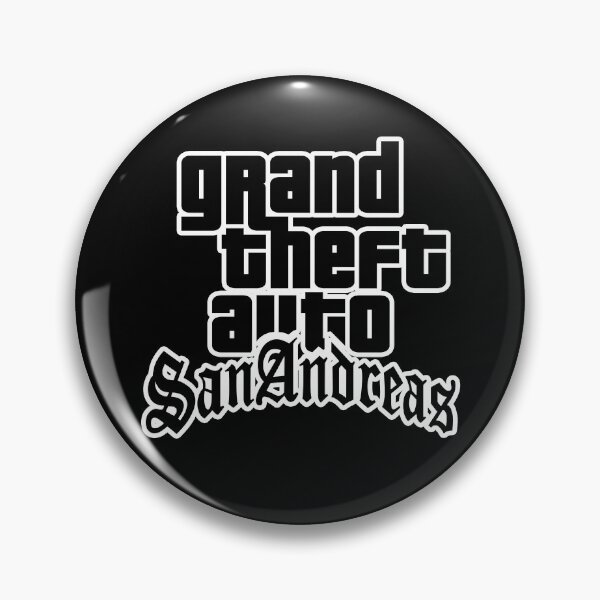 Item preview, GTA Grand Theft Auto Logo San Andreas SA Black designed and sold by BubblePopRed.