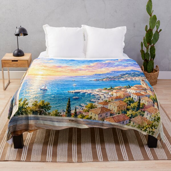 Item preview, Mediterranean Coastal View From Open Window Painting designed and sold by Mhop2.