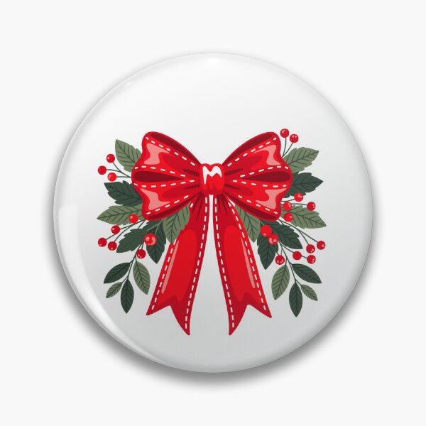 Item preview, Retro Christmas Bow Holly Berries Festive Holiday Vintage Design designed and sold by styleonestaa.