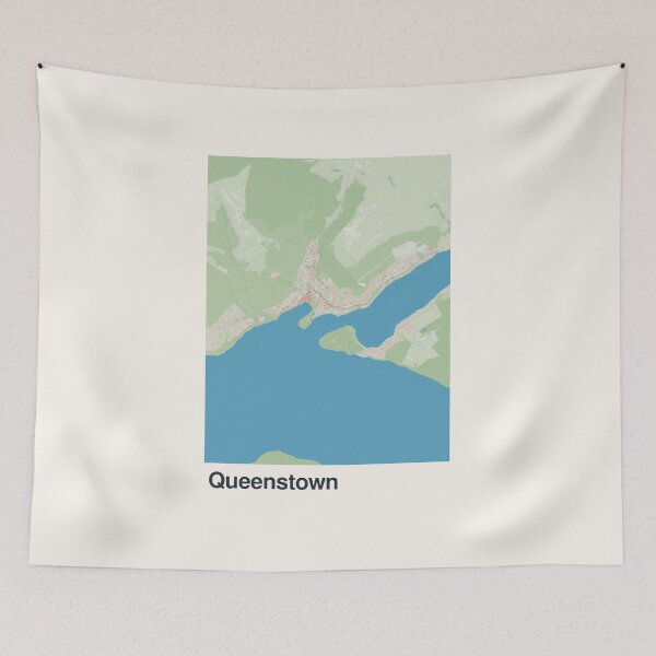 Item preview, Queenstown Minimalistic Map Art designed and sold by MapsNerd.