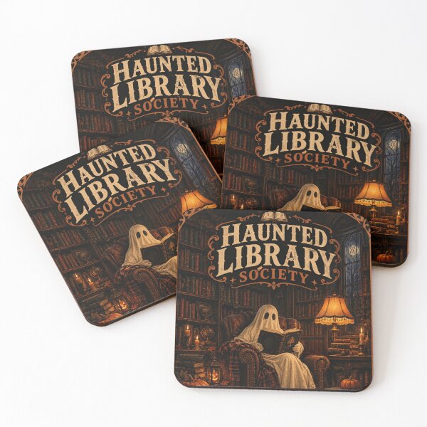 Item preview, Haunted Library Society Ghost Reading Design designed and sold by NestifyHubStudio.