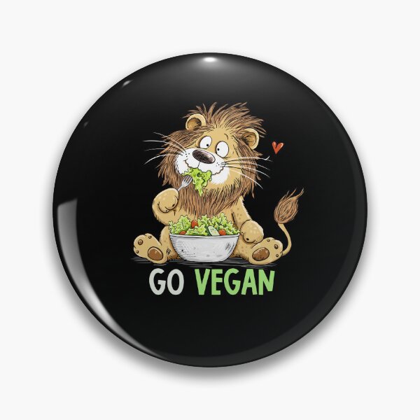 Item preview, Go Vegan Lion with Salad I Funny Vegan Cartoon designed and sold by modartis.
