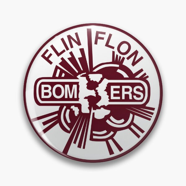 Aperçu de l'œuvre Logo vintage de l'équipe de hockey des Flin Flon Bombers créée et vendue par supernoval.