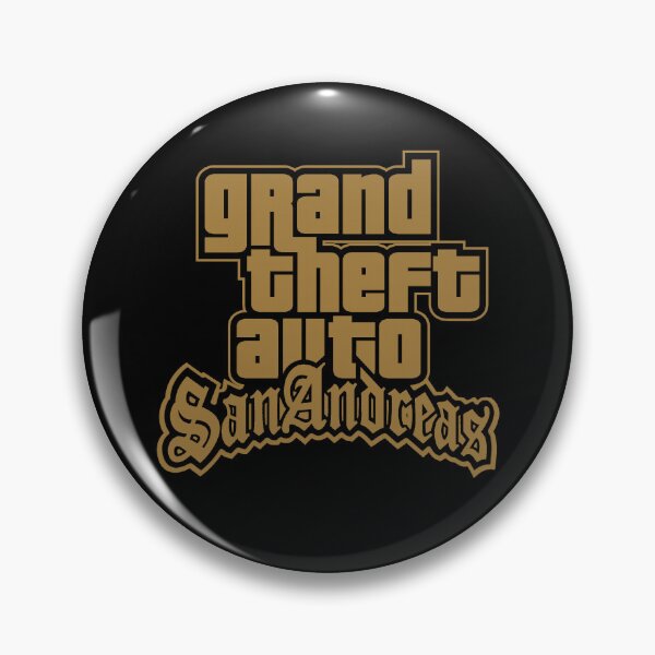 Item preview, GTA Grand Theft Auto Logo San Andreas SA Bronze designed and sold by BubblePopRed.