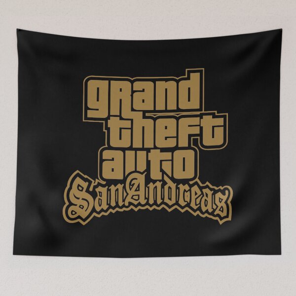 Item preview, GTA Grand Theft Auto Logo San Andreas SA Bronze designed and sold by BubblePopRed.