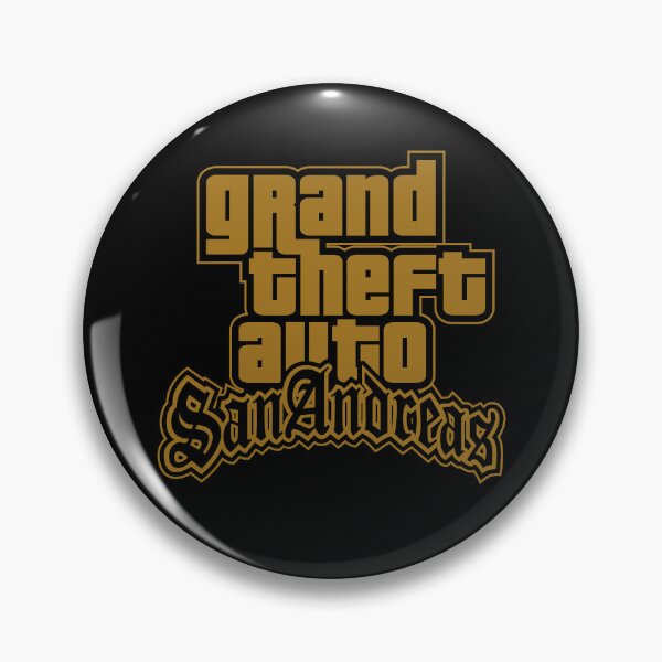 Item preview, GTA Grand Theft Auto Logo San Andreas SA Bronze designed and sold by BubblePopRed.