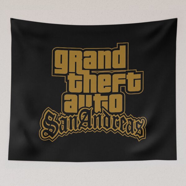 Item preview, GTA Grand Theft Auto Logo San Andreas SA Bronze designed and sold by BubblePopRed.