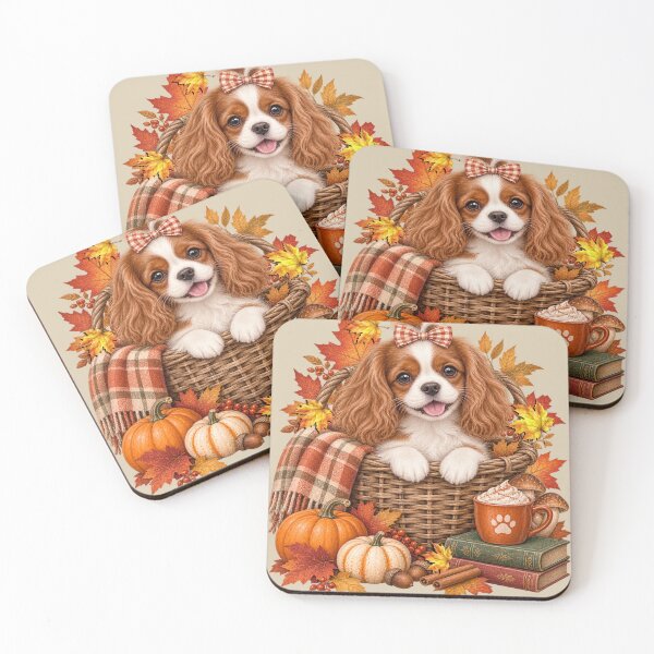 Item preview, Cavalier King Charles Spaniel Fall Autumn Pumpkin Dog designed and sold by Cute & Sassy Custom Gifting Boutiques.