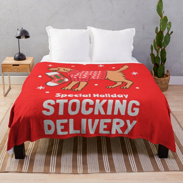 Item preview, Golden Retriever holding Christmas Stocking in Mouth designed and sold by monkik.