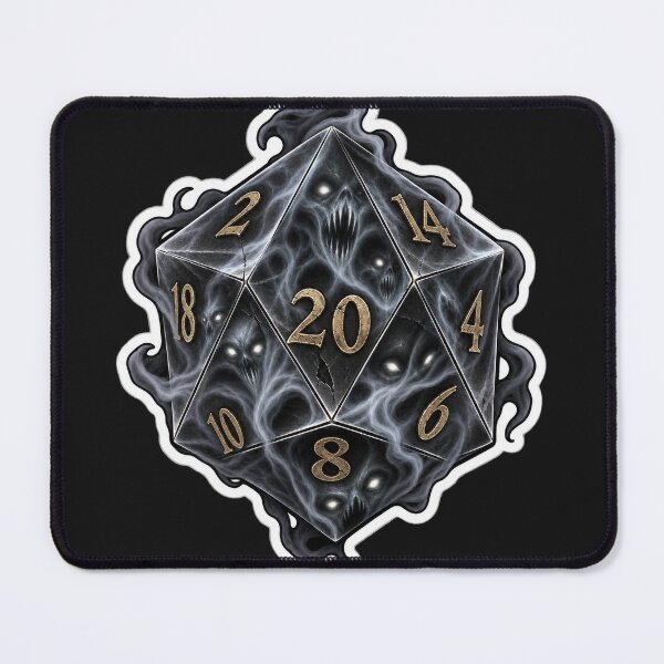 Item preview, Ghost Mist Twenty-Sided Die designed and sold by PigeonVerse.
