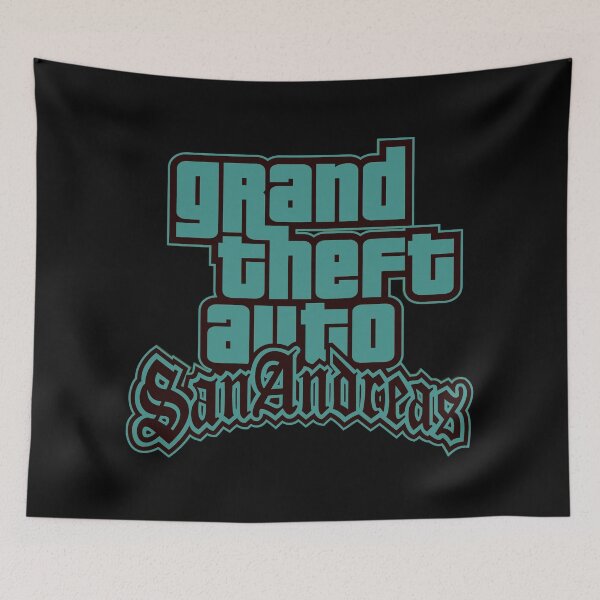Item preview, GTA Grand Theft Auto Logo San Andreas SA Green Blue Grove Street designed and sold by BubblePopRed.